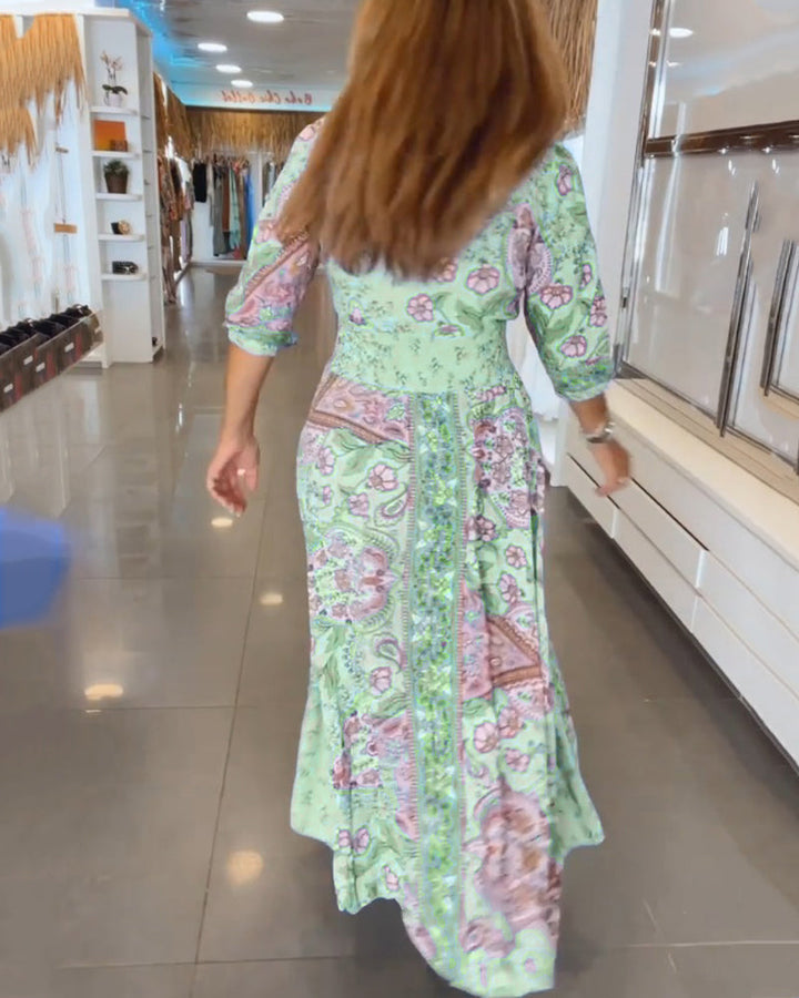 MAXI GEPRINTE JURK VOOR VROUWEN