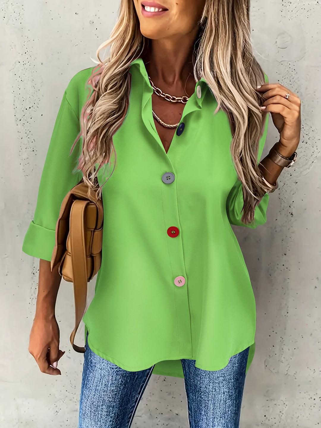 CHIQUE BLOUSE MET KNOPEN VOOR VROUWEN