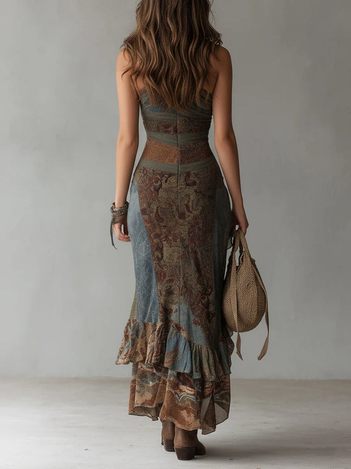 ELEGANTE BOHO MIDI-JURK VOOR VROUWEN