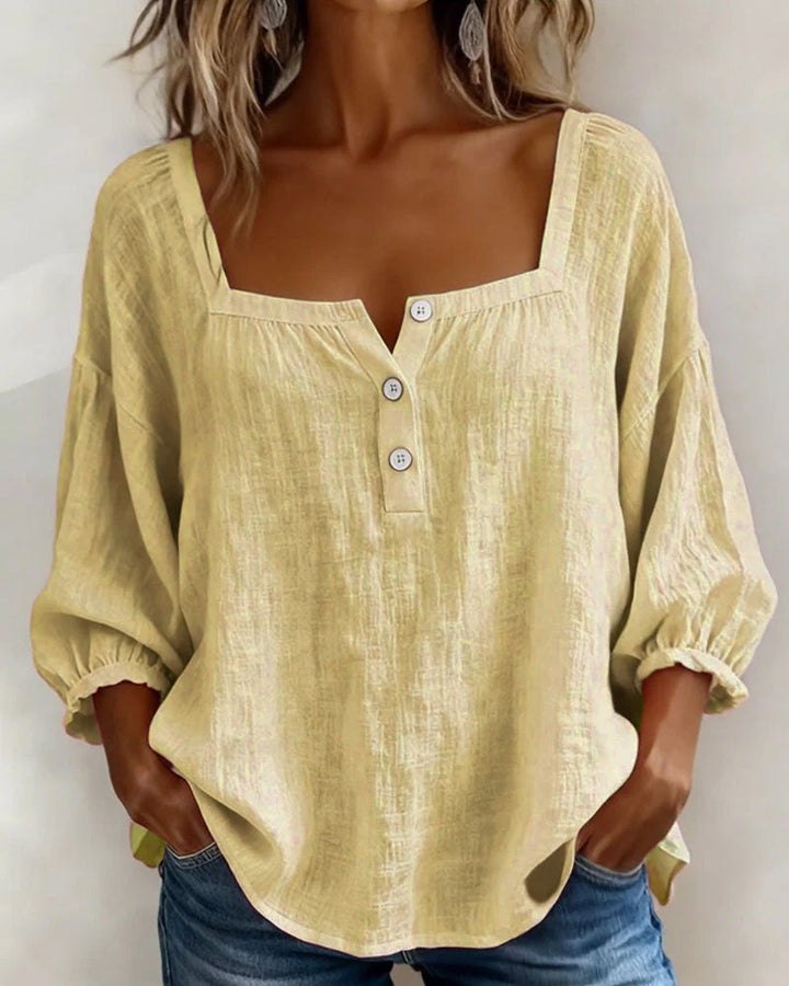 BLOUSE MET VIERKANTE HALS VOOR VROUWEN