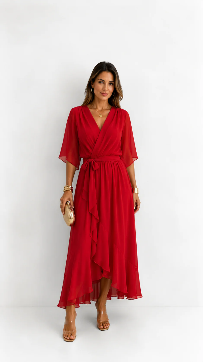 VOUWJURK VAN CHIFFON VOOR VROUWEN