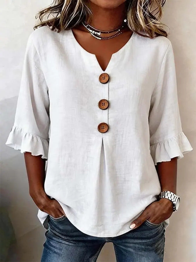 ROMANTISCHE BLOUSE MET RUFFLES VOOR VROUWEN