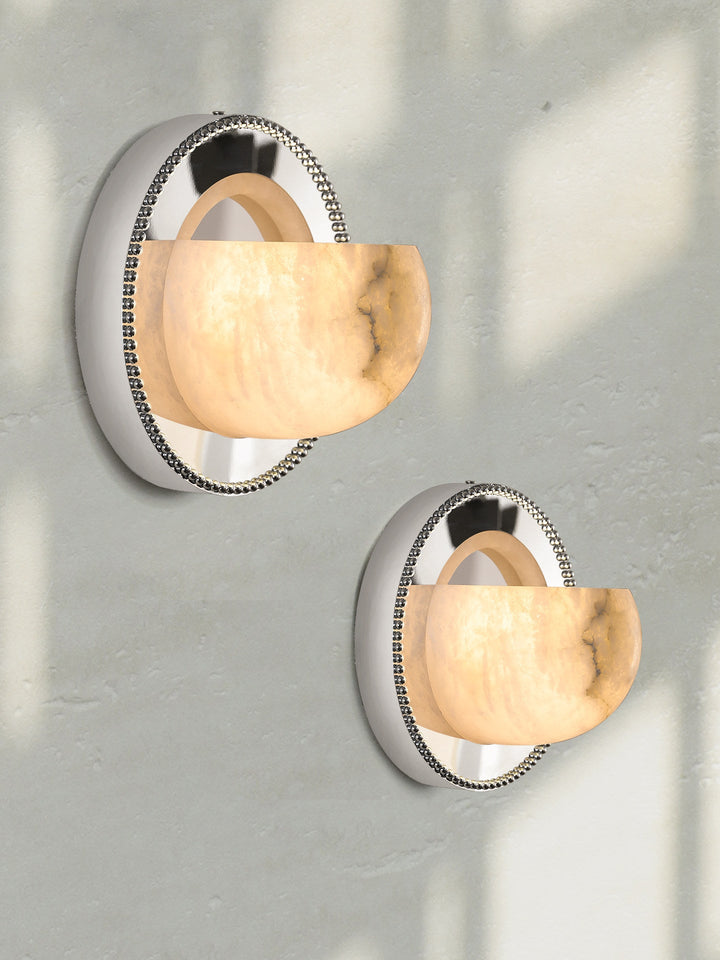 Orbit Pearl Alabaster Wall Light