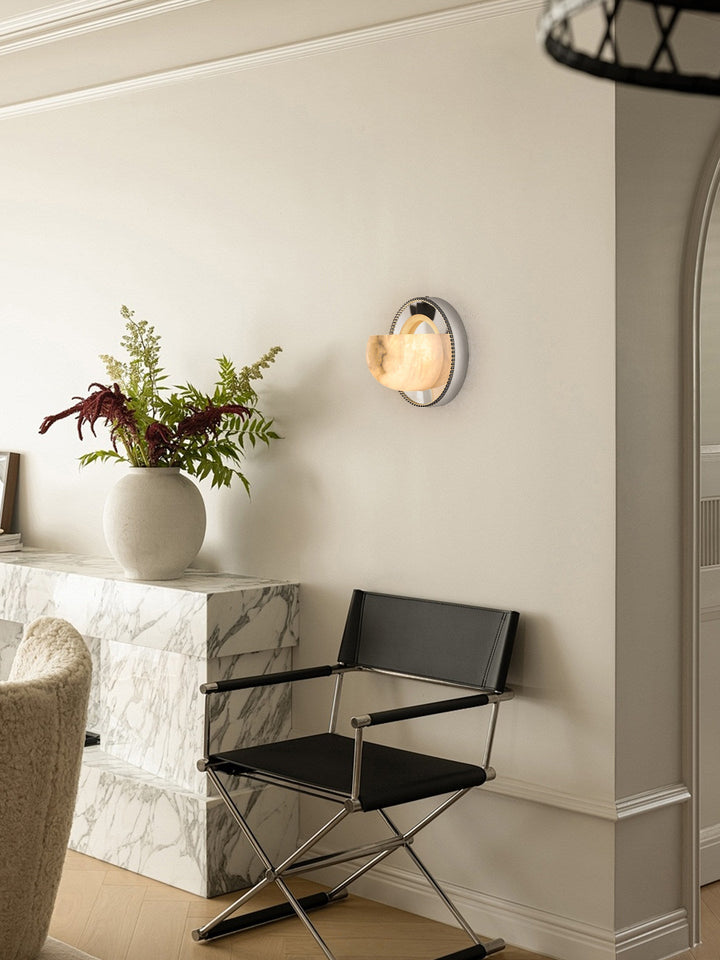 Orbit Pearl Alabaster Wall Light