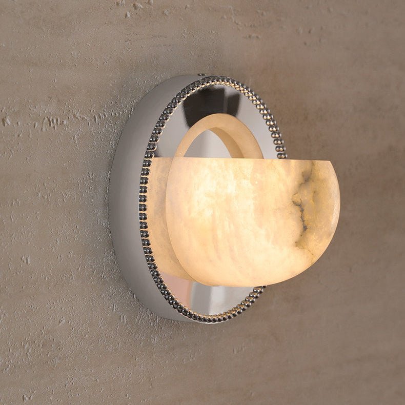 Orbit Pearl Alabaster Wall Light