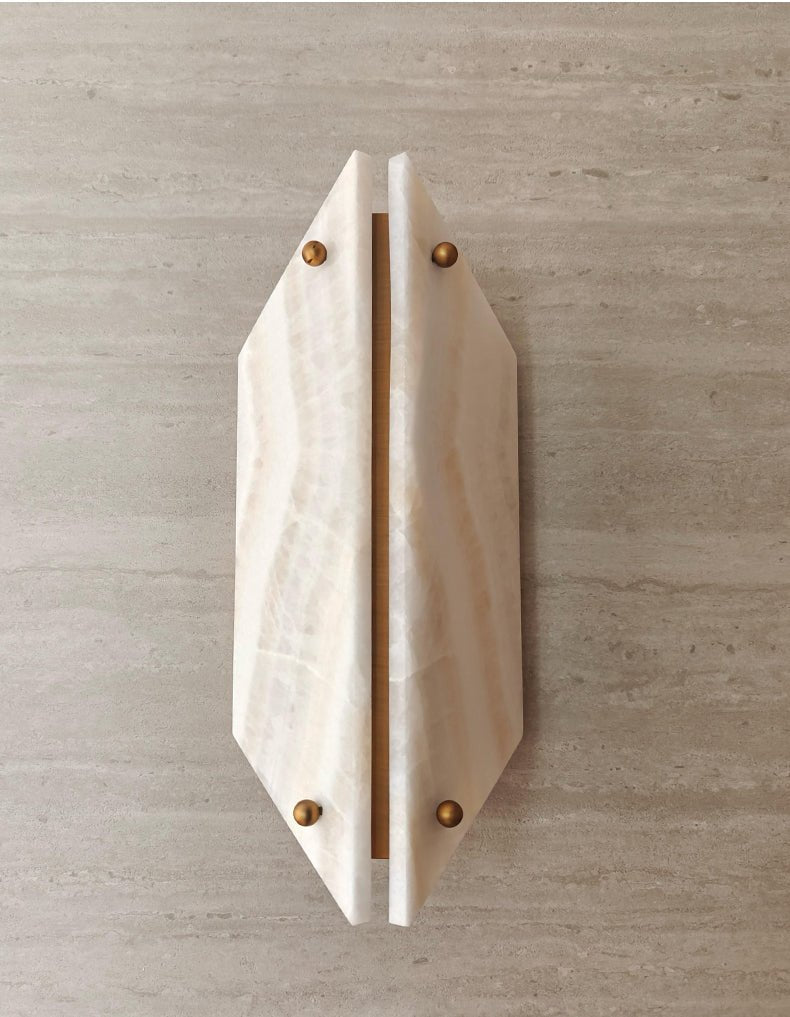 Onyxa Crest Alabaster Wall Lamp
