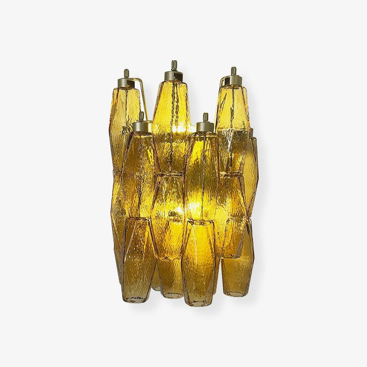 Rhombus Amber Glass Wall Lamp