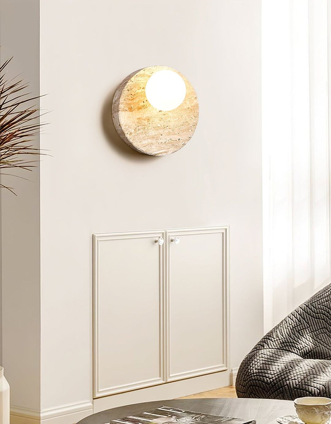 Sorella Travertine Sconce