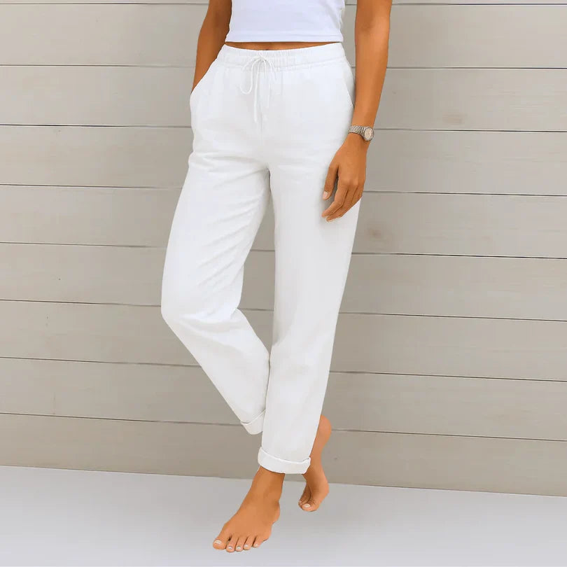 STRETCH LINNEN BROEK VOOR DAMES