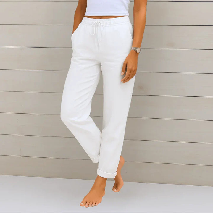 STRETCH LINNEN BROEK VOOR DAMES