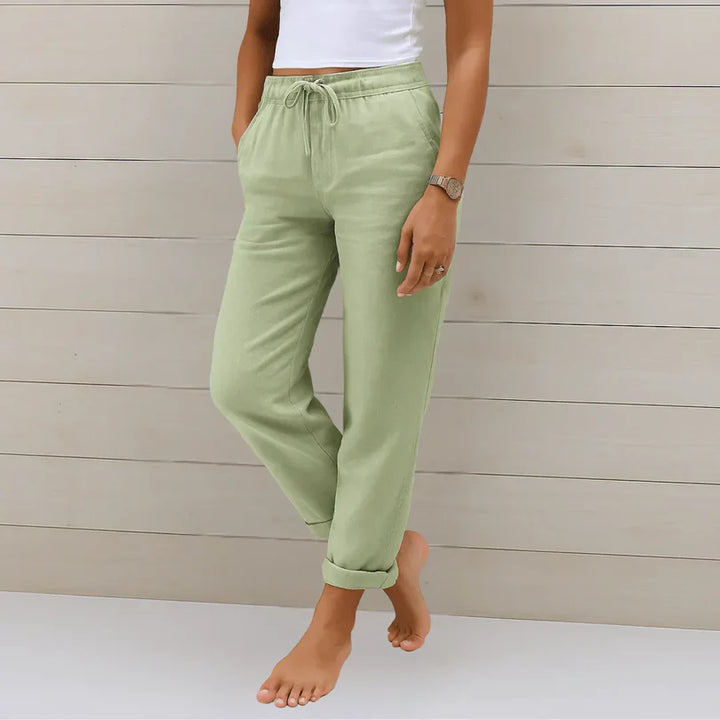 STRETCH LINNEN BROEK VOOR DAMES