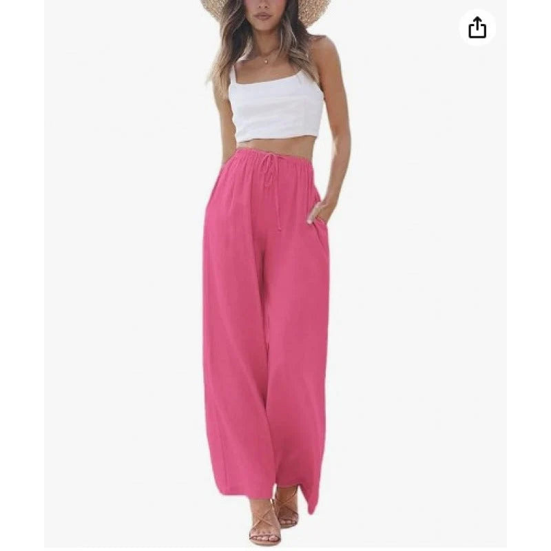 KLASSIEKE BROEK MET WIJDE PIJPEN VOOR VROUWEN