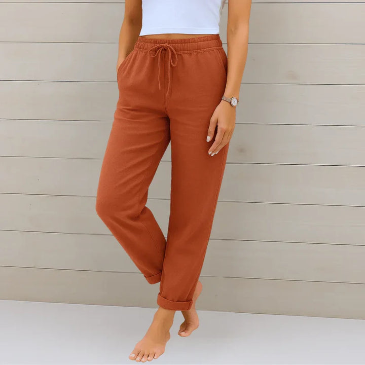 STRETCH LINNEN BROEK VOOR DAMES
