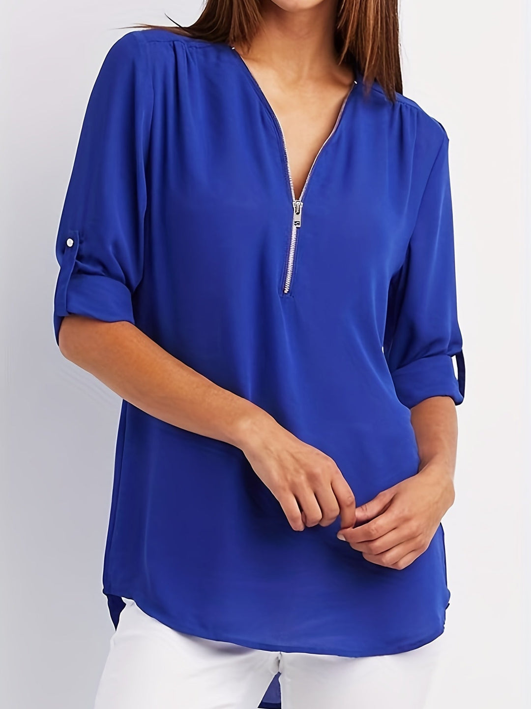 BLOUSE MET RITSSLUITING VOOR VROUWEN