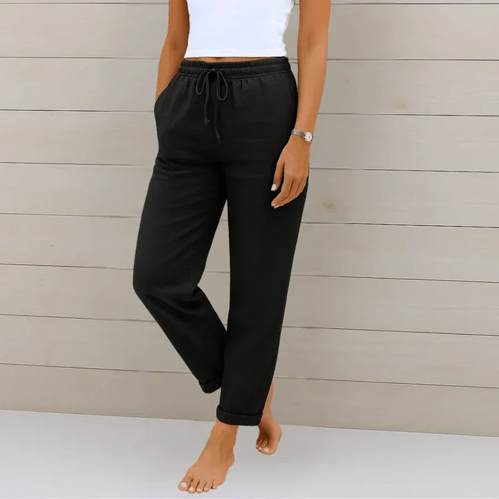 STRETCH LINNEN BROEK VOOR DAMES