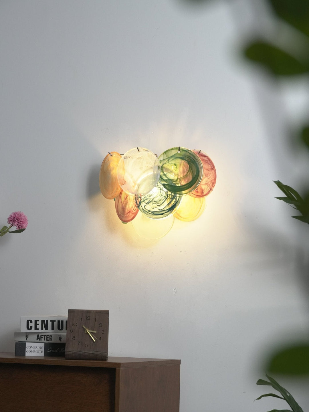 Lunaria Disc Glass Wall Lamp