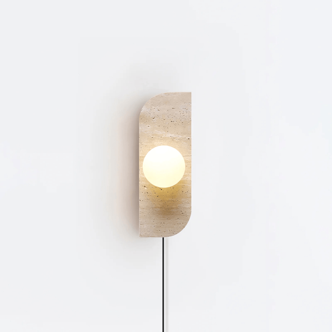 Elysian Travertine Plug-in Wall Light