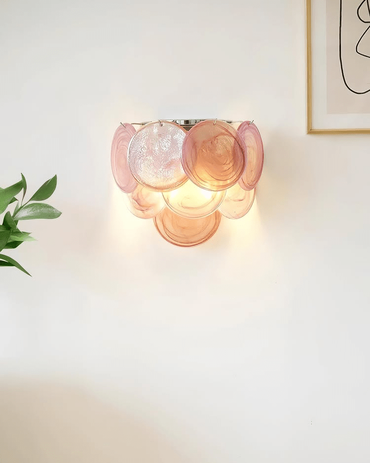 Lunaria Disc Glass Wall Lamp