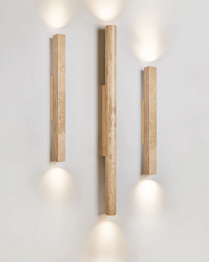 Travertine Column Wall Light