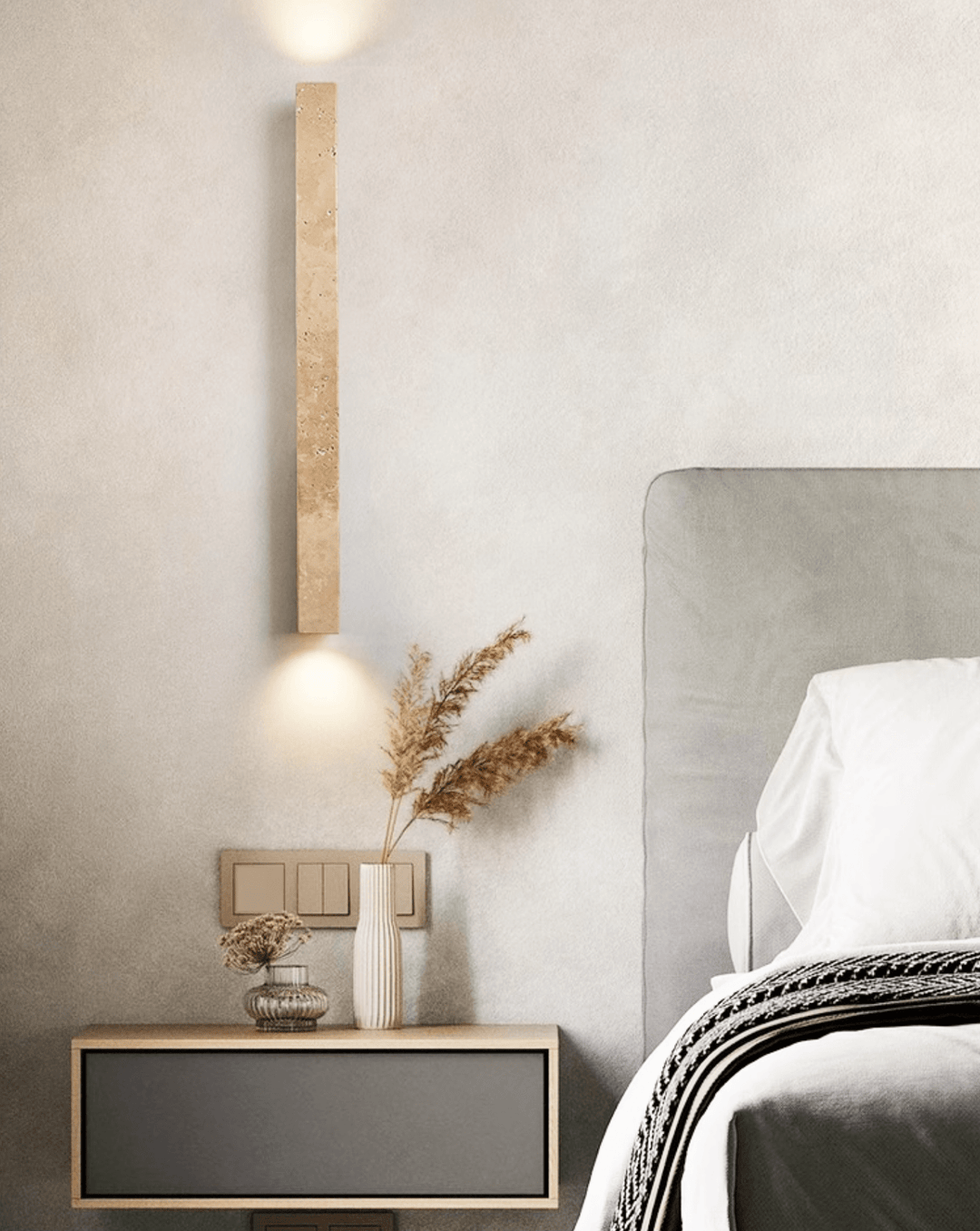 Travertine Column Wall Light