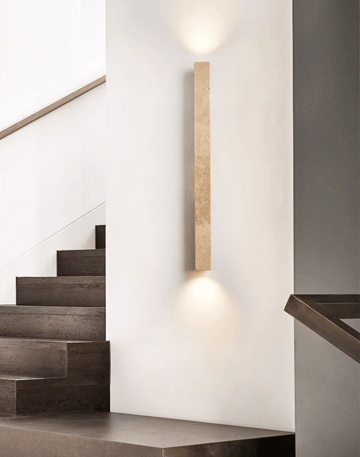 Travertine Column Wall Light