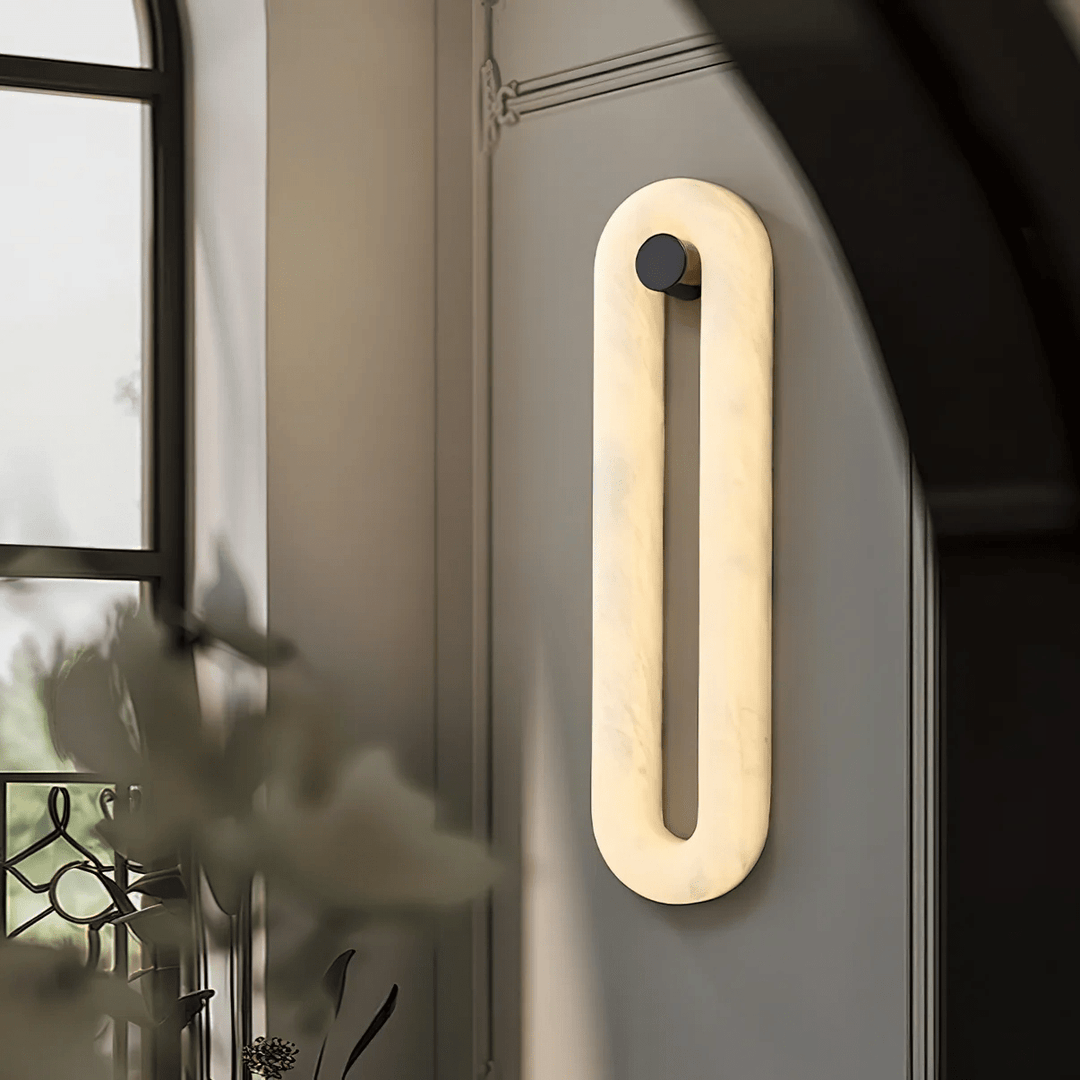 Alabaster Capsule Wall Light