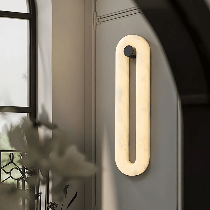 Alabaster Capsule Wall Light