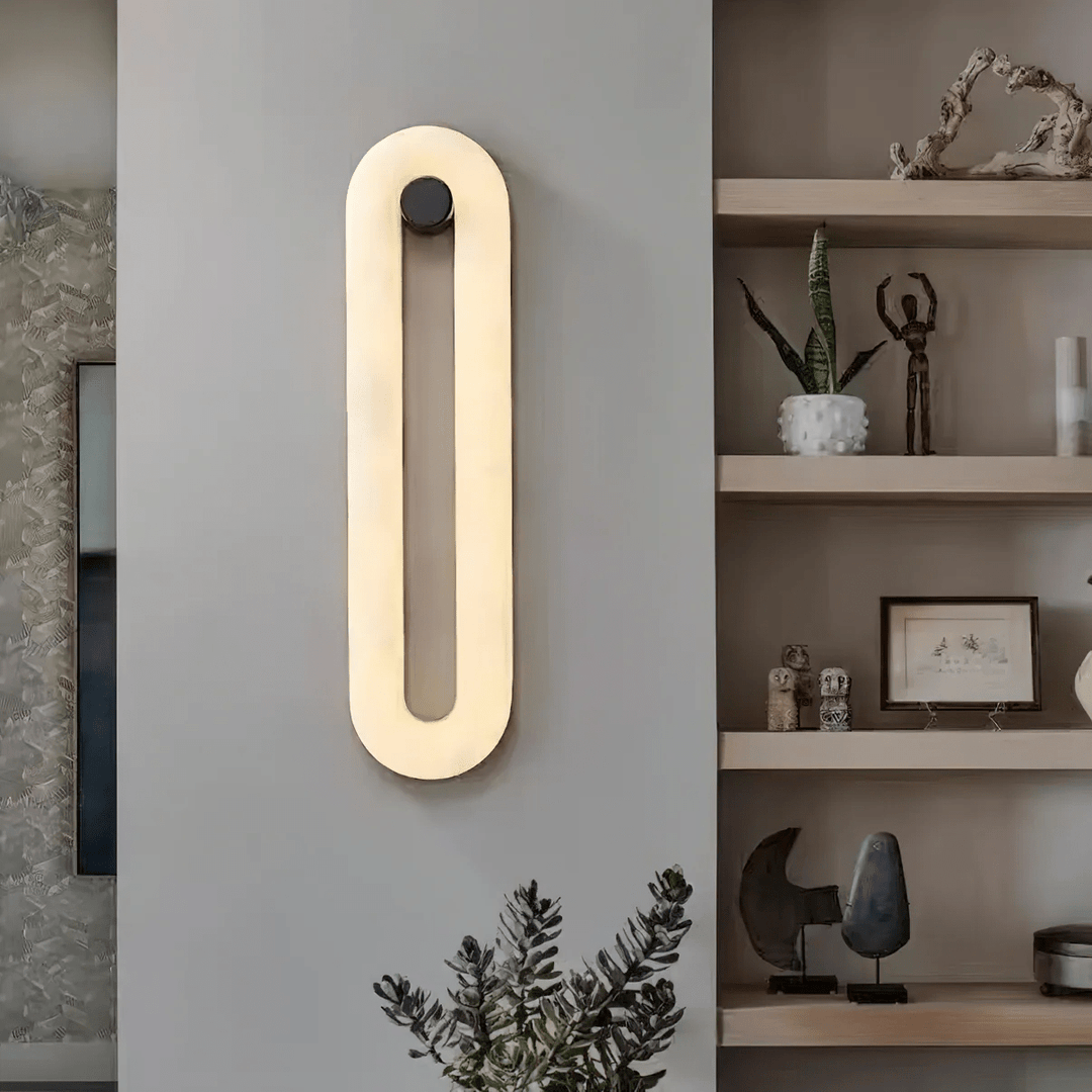 Alabaster Capsule Wall Light