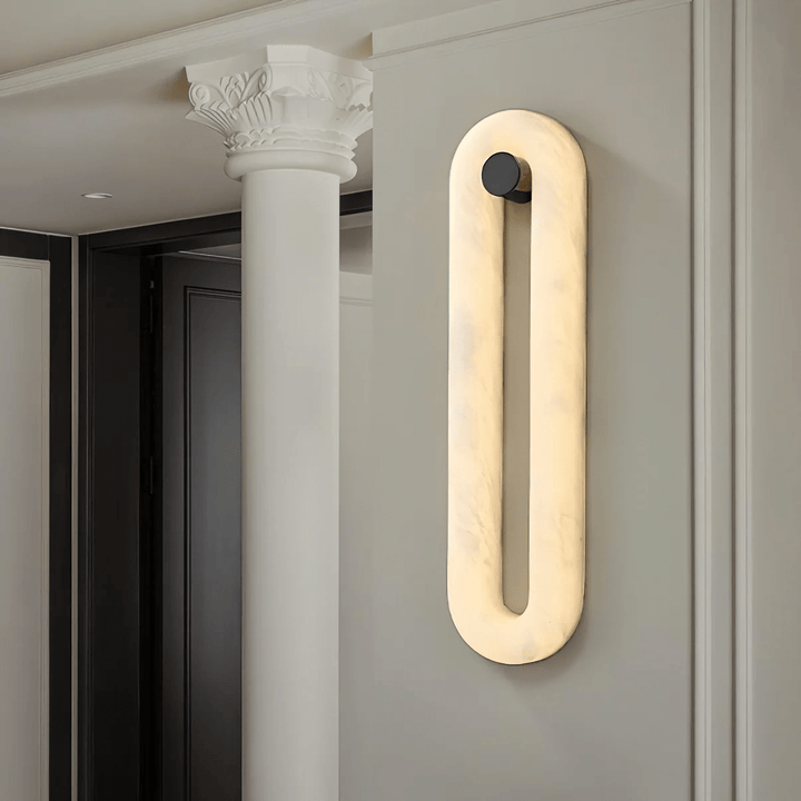 Alabaster Capsule Wall Light