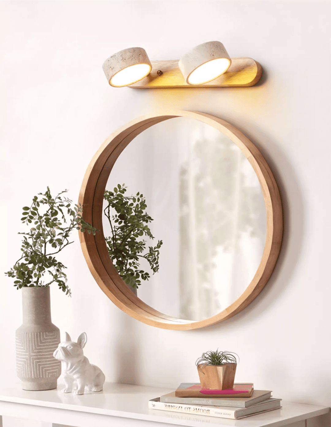Travertine Duo Rechargeable Wall Light