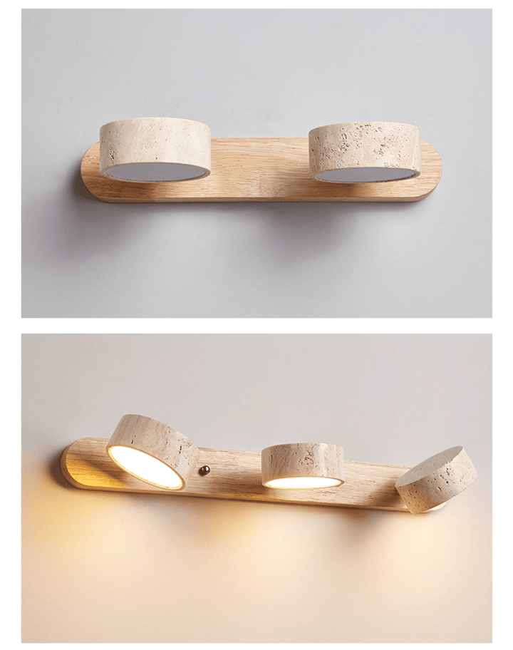 Travertine Duo Rechargeable Wall Light