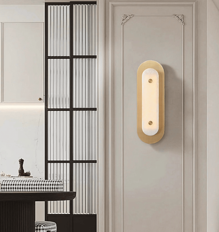 Aurelia Perforated Alabaster Wall Sconce
