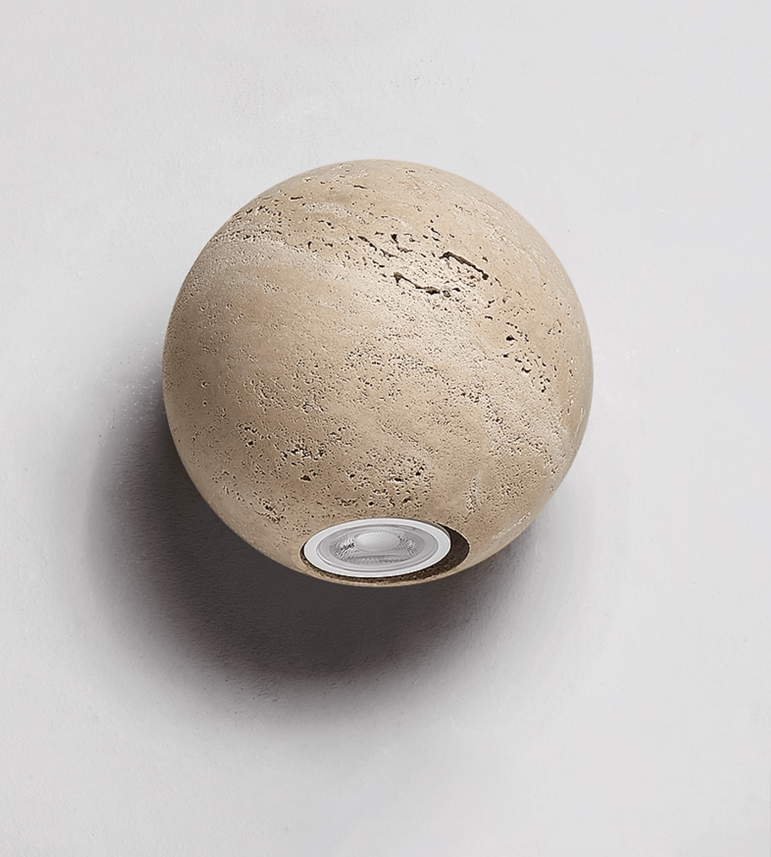 Travertine Globe Wall Sconce
