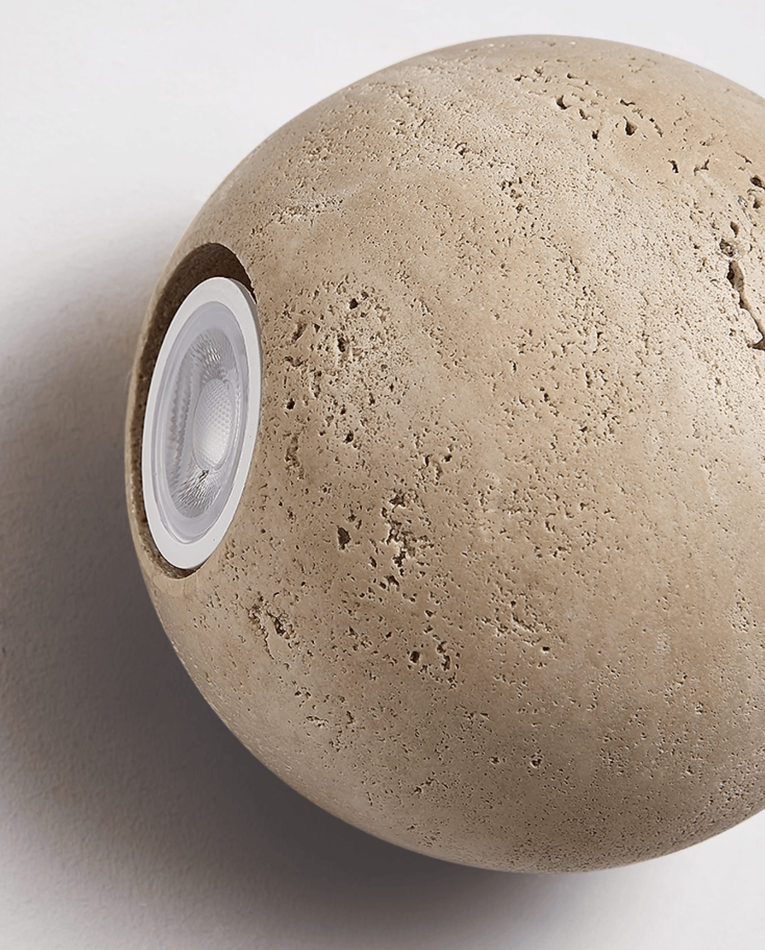 Travertine Globe Wall Sconce