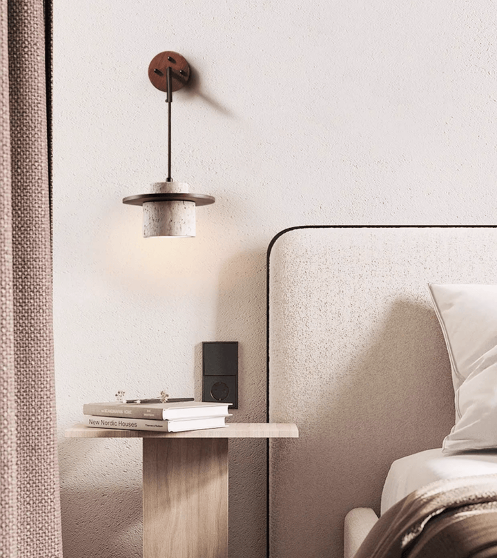 Cylindrical Stone Sconce