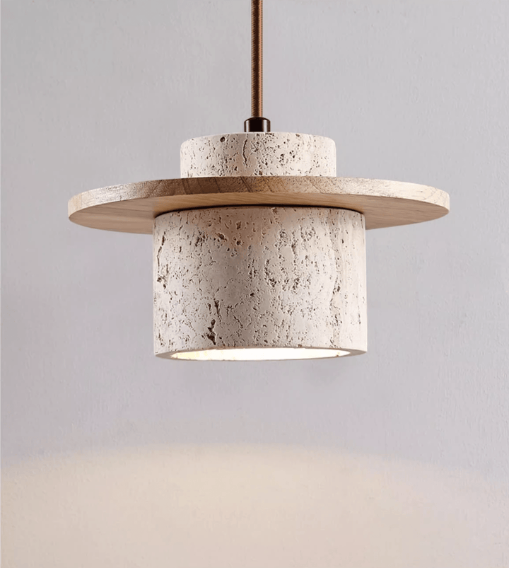 Cylindrical Stone Sconce