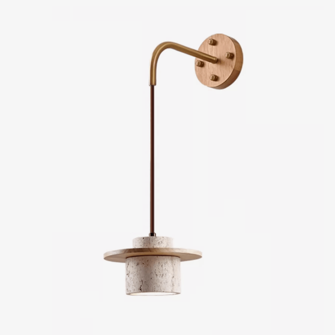 Cylindrical Stone Sconce