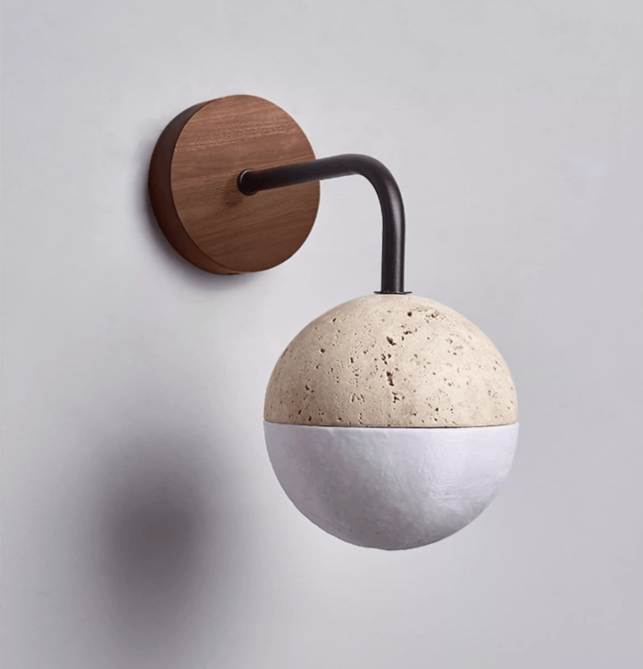 Lunar Stone Orb Sconce