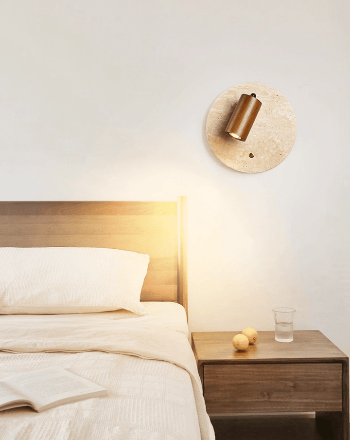 Travertine Spot Wall Sconce
