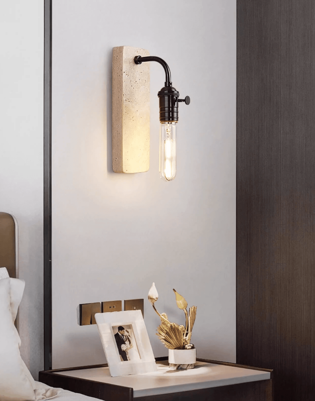 Industrial Stone Sconce