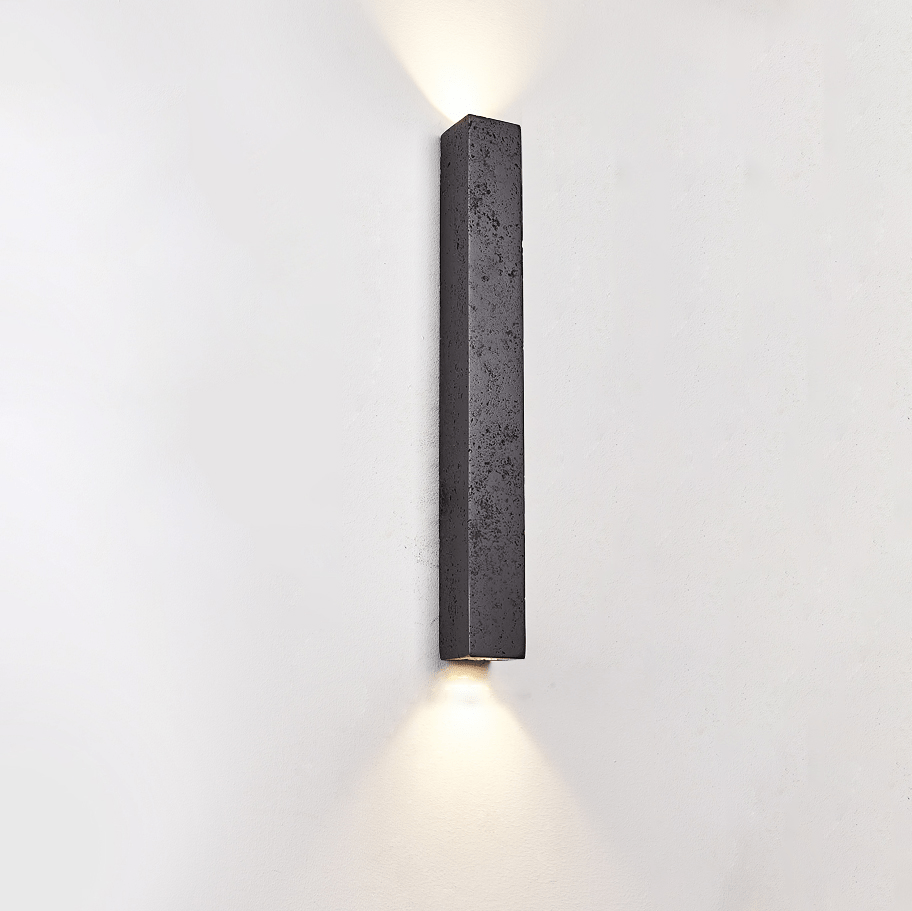 Minimalist Stone Finish Wall Lamp