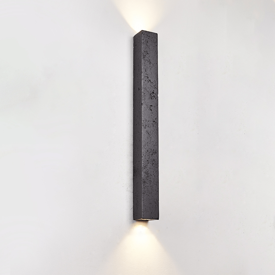 Minimalist Stone Finish Wall Lamp