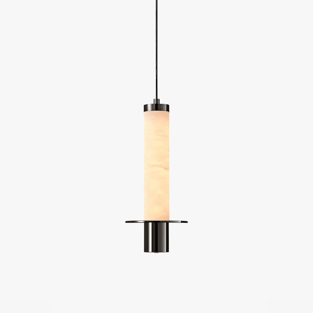 Cylindrical Plinth Alabaster Pendant Lamp