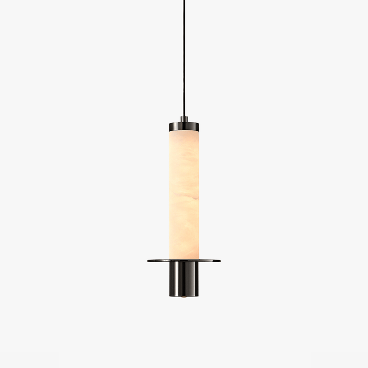 Cylindrical Plinth Alabaster Pendant Lamp