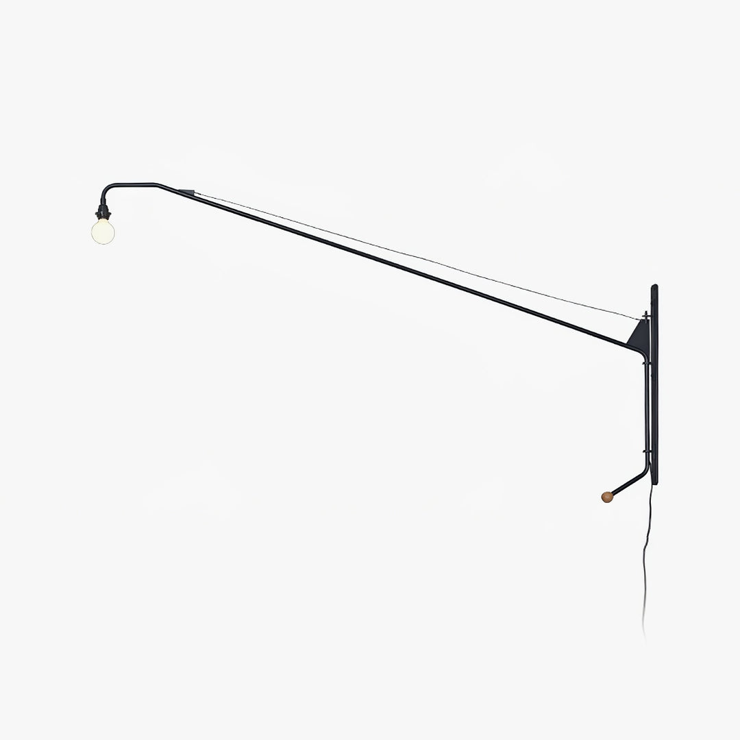 Black Long Arm Wall Lamp