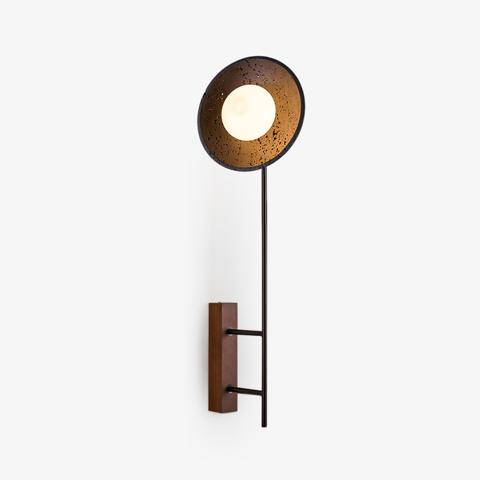 Noctara Black Travertine Wall Lamp
