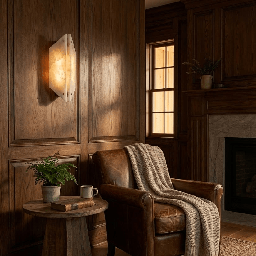 Onyxa Crest Alabaster Wall Lamp