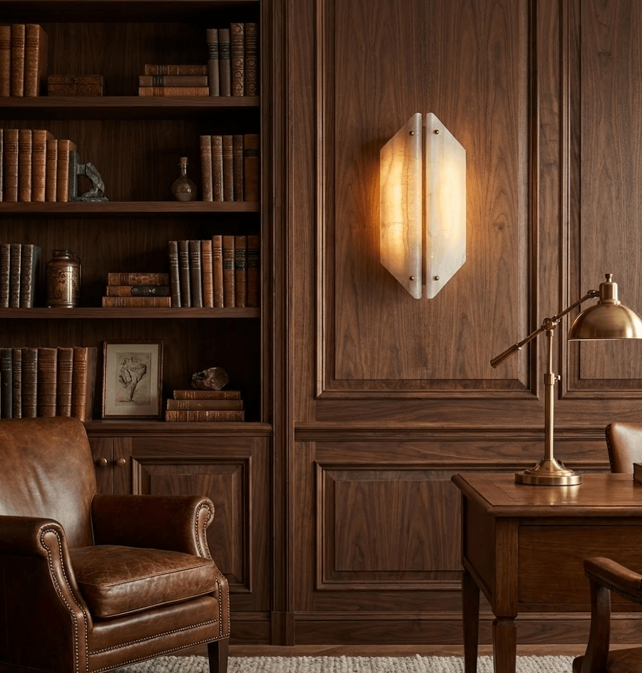 Onyxa Crest Alabaster Wall Lamp