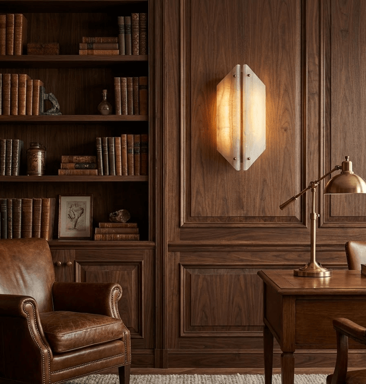 Onyxa Crest Alabaster Wall Lamp