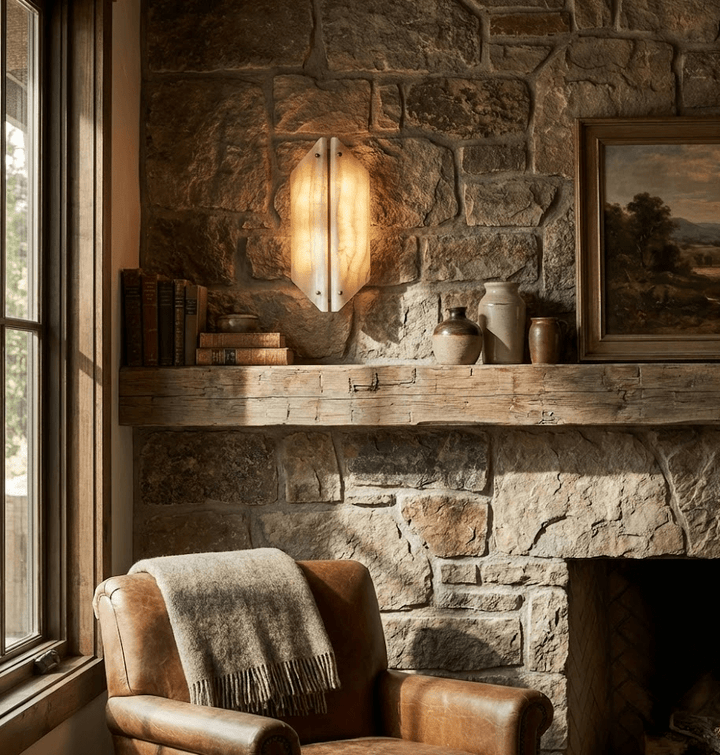 Onyxa Crest Alabaster Wall Lamp